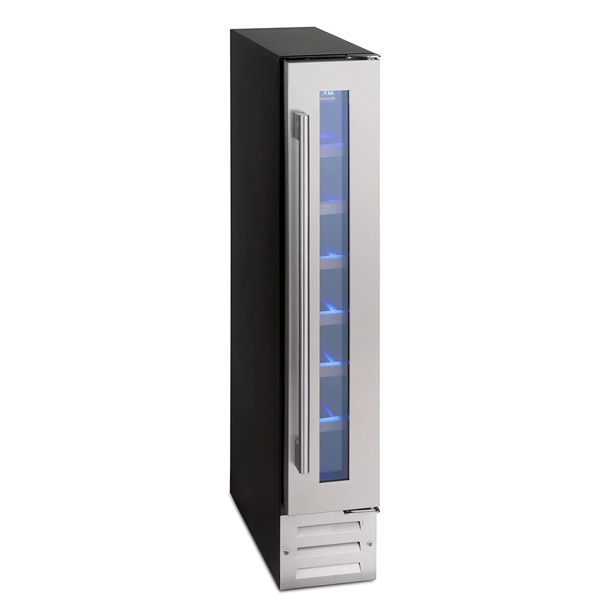 Montpellier 7 Bottle, Wine Cooler, Stainless Steel - 6 Shelves