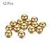 uxcell 12pcs Precision Solid Brass Bearing Balls 12mm Industrial Brass Ball Spheres for Machinery, Automotive, and DIY