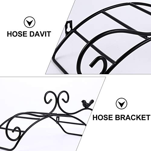 Suporte decorativo para mangueira de jardim da Cabilock, suporte de parede para mangueira de água e