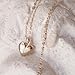 Honeycat Puffy Heart Locket Charm Necklace in Gold, Rose Gold, or Silver | Minimalist, Delicate (Gold)