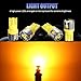 Fulanmi T10 LED Bulbs Amber Yellow Error Free for Car Side Marker Map Door Parking Trunk License Plate Light 168 194 175 W5W 6-SMD 3030 Chipsets, Pack of 2 Amber Yellow