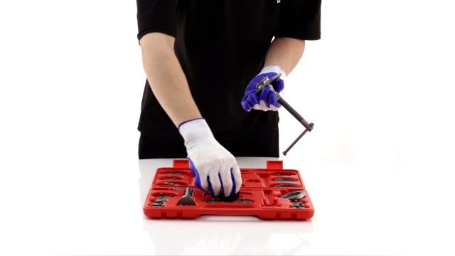 24Pcs Disc Brake Caliper Wind Back Tools Piston Pad Compressor Rewind Kit Red | UK