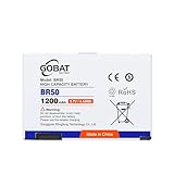 GOBAT BR50 Battery, 1200mAh High Capacity Battery for Motorola RAZR V3, V3i, V3c, V3m, U6 PEBL, Prolife 300 500 – 710mAh Li-ion High Capacity Battery with Safety IC – Compatible with BR50