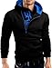 Produktbild Grin&Bear Slim fit Halfzip Jacke Kapuze Hoodie Sweatshirt Kapuzenpullover, schwarz, S, GEC401