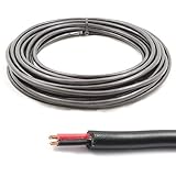 Leiterquerschnitt: 0,75 mm². Rundes Doppelkern-Kabel, 12 V, 24 V, dünnes Wandkabel (14 A, 0,75 mm²), 10 m