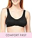 Carole Martin Full-Freedom Comfort Front Closure Bra for Women, Wireless (34, Black)