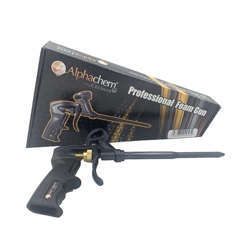 CROMAR – AlphaChem Professional Foam Gun | Dispensing Insulation Foam Gun | Heavy Duty Foam Spray Application Gun | Precision Applicator for Gun Grade Expanding Foam – Caulking – Insulation