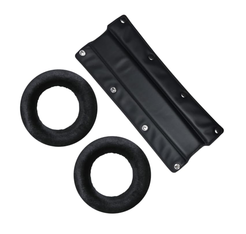 beyerdynamic EDT 990 VB Lot de 2 coussinets d'oreille en velours noir avec bandeau de rechange en similicuir beyerdynamic