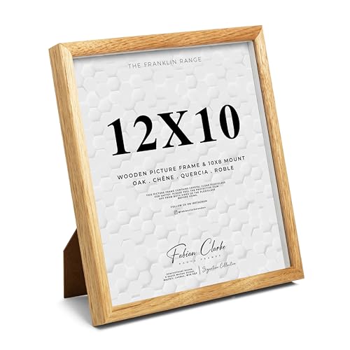 12x10 Photo Frame 12x10 Inch Oak Picture Frame with Rounded Edge, Wall Mount Display Modern Style Wooden Photo Frame for Modern Home Décor - Image 3