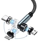 Charge rapide 3 A et synchronisation des données de 480 Mbit/s : le câble de charge magnétique Kuulaa avec connecteur 7 broches prend en charge la charge rapide avec un courant de sortie maximal de 3 A. Il charge 25 % plus rapidement que les câbles de charge traditionnels de 5 V/2,4 A et prend en charge la synchronisation des données jusqu'à 480 Mbps. (Compatible avec CarPlay et Android Auto).