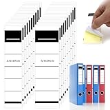HZOUHONG 120 Stück Ordnerrücken Rückenschilder 5,4x19 & 3,6x19cm, Ordneretiketten Selbstklebend Schmal und Breit Set, Aktenordner Aufkleber für Bibliothek, Büro, Schule, Familie