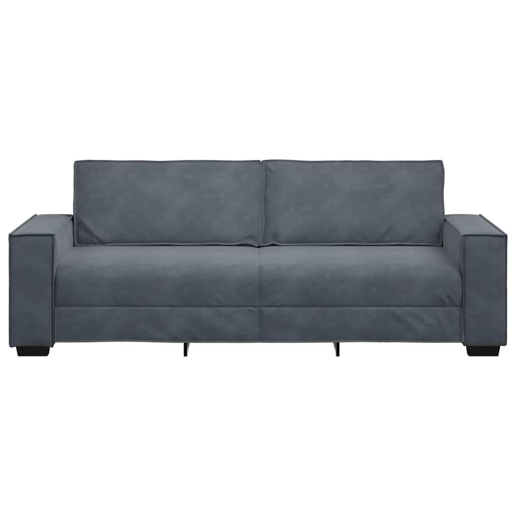 vidaXL 3-Sitzer-Sofa Dunkelgrau 220x78x84 cm Samt