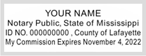 Mississippi Notary Grey Stamp Self Inking | Printy 4913, 2.3X0.81 Inch Rectangular Prints | Mississippi (Stamp) #TOP1