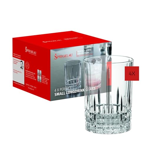 Spiegelau & Nachtmann Serve 4500172 - Juego de 4 Vasos para tragos Largos, pequeños (Cristal, 240 ml)