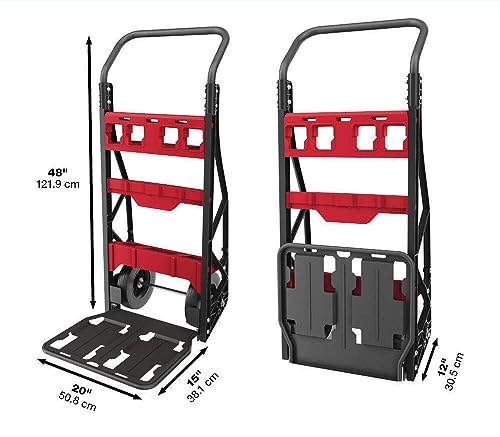 INFERN 48-22-8415 Heavy Duty 2-Wheel Cart Dolly Hand Truck, 400 lb Weight Capacity, Red