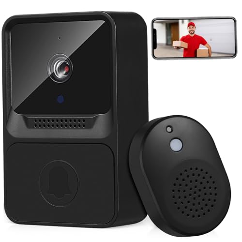 DIYEAH Sonnette Vidéo WiFi sans Fil avec Caméra Interphone Intelligent pour Maison Bureau Nuit
