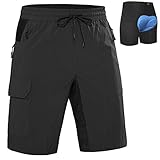 【Langlebiges und reißfestes Design】Die MTB Shorts verwenden Sie verstärktes Schritt-Design mit Seitenfalten, Lycra an der hinteren Taille und am Schritt, mit fortschrittlicher Nähtechnik, das zusätzliche Haltbarkeit bietet und effektiv vor Rissen schützt, kann lang anhaltenden Verschleiß.