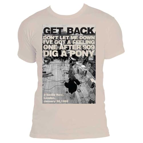 The Beatles T Shirt Let It Be Rooftop Shot Nouveau Officiel Natural - Les Beatles, Paul McCartney, John Lennon, RIngo Starr, George Harrison The Beatles T Shirt Let It Be Rooftop Shot Nouveau Officiel Natural – Image 5