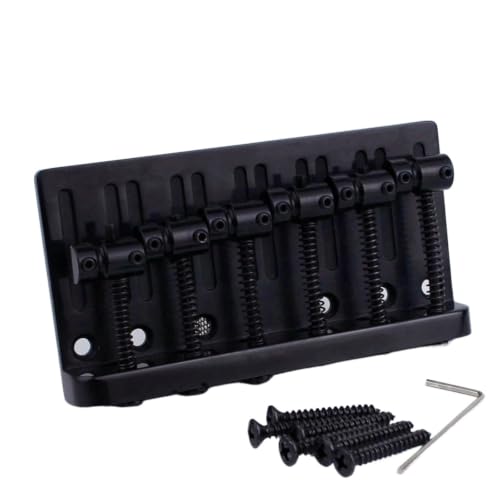 Chevalet guitare basse 6 cordes noir BB060 en alliage haute densité
