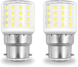 B22 LED Bayonet Light Bulb 5W Replacement for 40W-60W Incandescent Standard BC(Bayonet Cap)AC100-265V Compact Lamp for Interior Home Lighting Decorative Lamps Cool White 6000K Non-Dimmable, Pack of 2