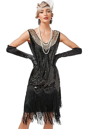 Robe à paillettes femme années 20 confortable et non irritante Viloree