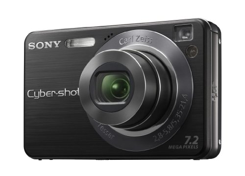 Sony Cyber-shot DSC-W120 Appareil photo numérique compact stabilisé 7.2 Mpix zoom optique : 4 x Ecran LCD de 2.5'' sortie HD noir