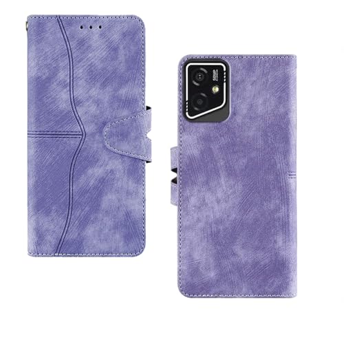Image of amazon basics Lava Yuva Star 2 5G Flip Cover | Card Pockets Wallet & Stand | Flip Cover for Lava Yuva Star 2 5G (Purple)