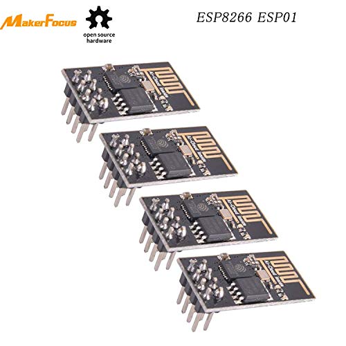 Makerfocus (4Pcs Esp8266 Esp-01 Serial Wireless Wifi Transceiver Receiver Module And ( 5Pcs Esp8266 Esp-01 Adapter Module Compatible With Nrf24L01+ 2.4Ghz Wireless Transceiver Module) #TOP1
