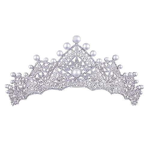 Corona de princesa para novia con cristales engarzados de alta fijación