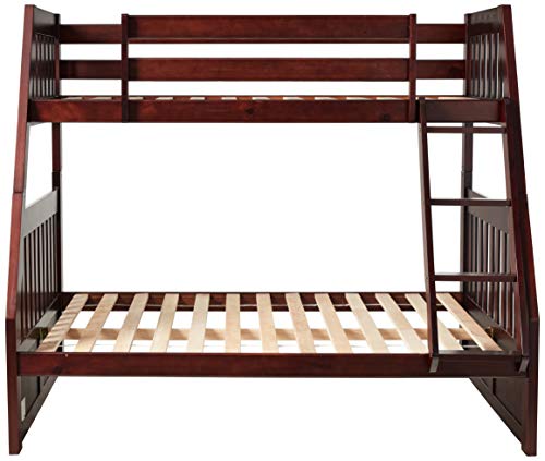 Furniture Of America Neffie Bunk Bed, Twin Over Full, Dark Walnut #TOP1