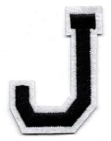 J &ndash; Buchstabe; Aufn&auml;her/Patch mit B&uuml;gel-Klebe-Fl&auml;che zum fixieren