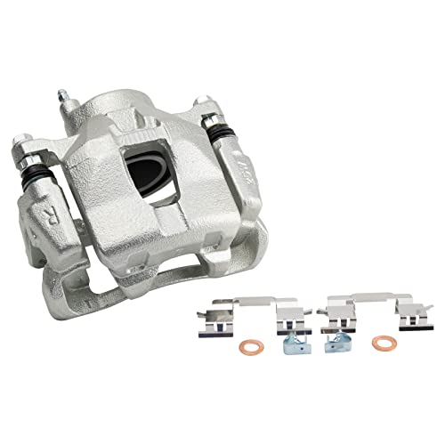 Image of TRQ Front and Rear Brake Caliper Set Zinc Coated Brackets Compatible with 2005-2010 Scion tC