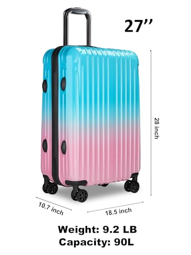 Image of 27 inch Luggage - Airline Approved Suitcases with Spinner Wheels, Built-In TSA Lock，Hard Shell Expandable Suitcases