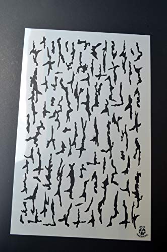 Acid Tactical® Camo Stencils For Spray Paint Duck Jon Boat Stencils Camouflage Bark Army Design #TOP2