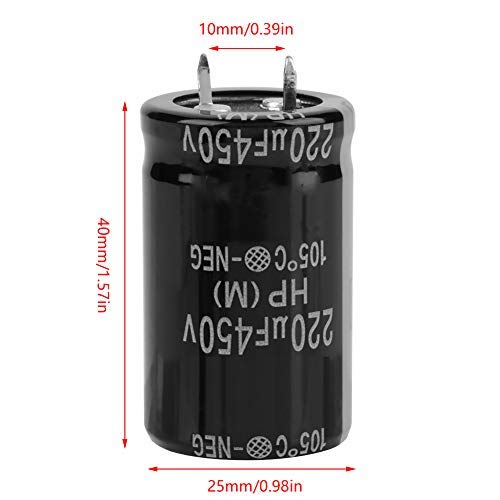 Miniatura 3 de Condensador electrolítico de 10 piezas, condensador de 220uF 450V, condensador Nichicon componente electrónico de 0.984 x 1.575 in