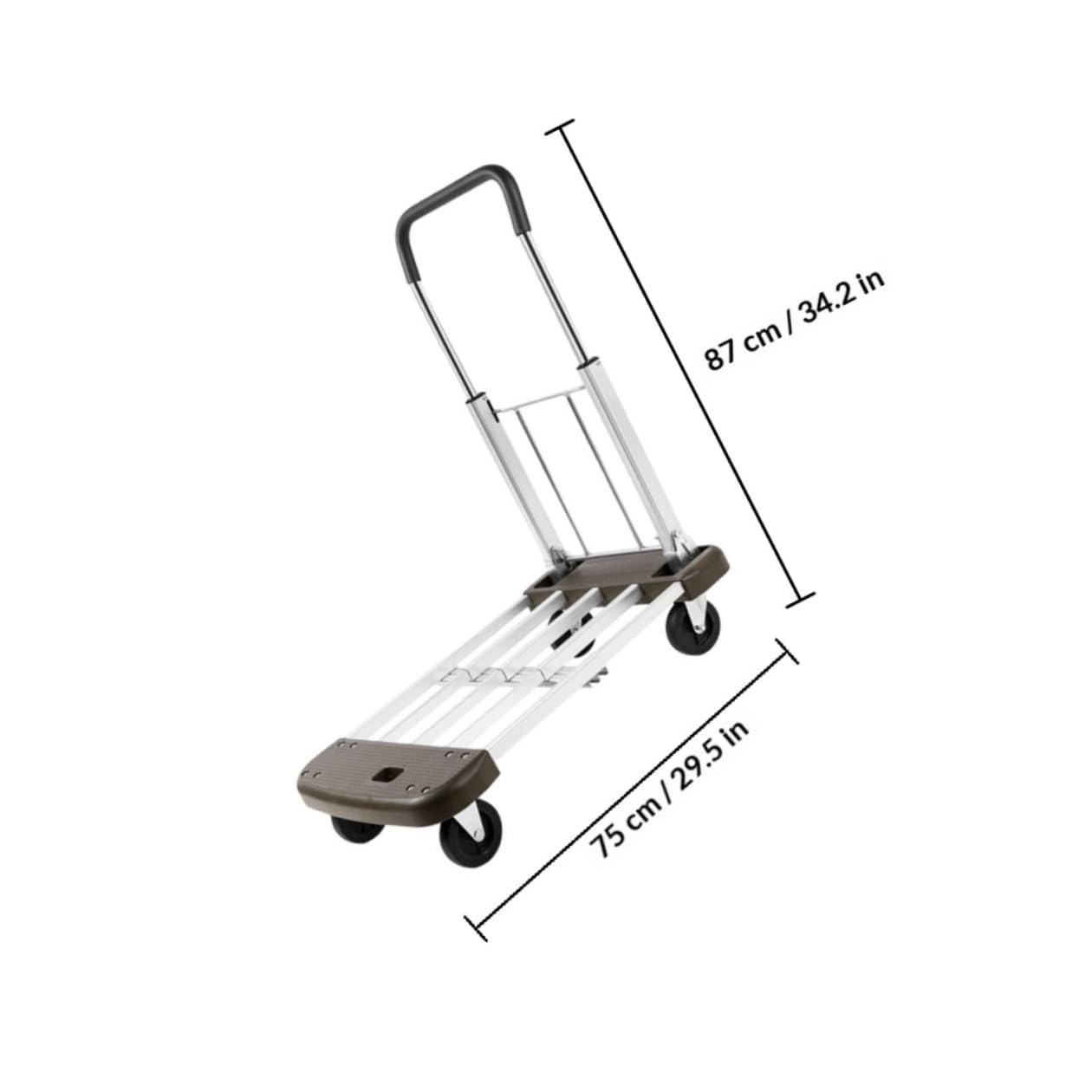 Carrito de equipaje plegable resistente y ligero con construcción de material sintético, diseño multifuncional para uso diario en diferentes lugares