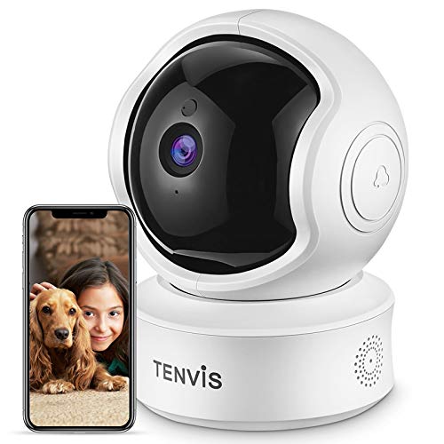 2K 3MP Indoor Security Camera - TENVIS Pet Camera Two Way Audio, Sound/AI Motion Detection&Auto Tracking, Home WiFi Camera Pan/Tilt Baby Monitor Camera, Night Vision, Cloud Storage, Works with Alexa
