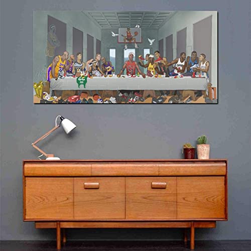 Bsq The Last Supper Basketball Player Kobe Durant Canvas Art Poster And Wall Art Picture Print Modern Family Bedroom Decor Posters 12X24Inch(30X60Cm) #TOP4