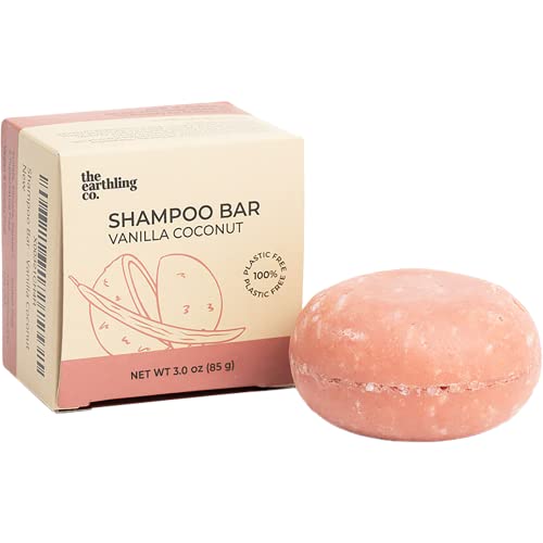 The Earthling Co. Shampoo Bar – Gentle Plant Based Hair Shampoo For Men, Women And Kids - Vegan Formula For All Hair Types – Paraben, Silicone And Sulfate Free, Vanilla Coconut, 3.0 Oz #TOP10