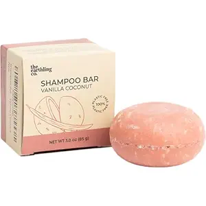 The Earthling Co. Shampoo Bar Vanilla Coconut - Plant Based Hair Shampoo For All Hair Types - Paraben, Silicone, and Sulfate Free Shampoo Bar for Men, Women, and Kids - Low Waste and Zero Plastic