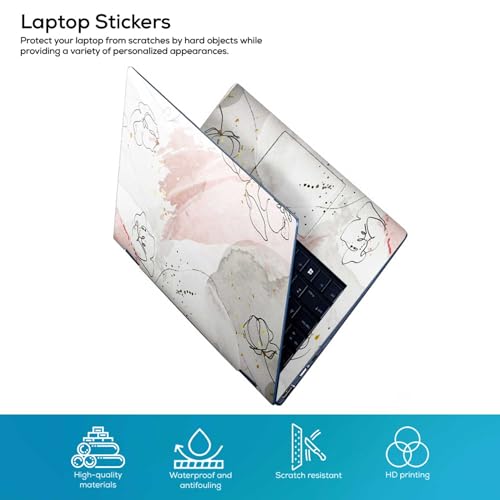 Image of Galaxsia Floral D39 Full Body Vinyl Laptop Skin /Sticker /Cover Upto 15.6 Inches Laptops Laminated-Removable-HD Quality Compatible for Hp-Dell-Sony-Lenovo-Asus etc.(15x10 Inches)