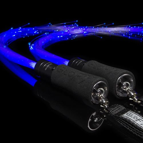 GloFX Space Whip Remix | Programmable Led Fiber Optic 360Â° Swivel | Rave Accessory for Parties, Light Shows Music Festivals | Poi