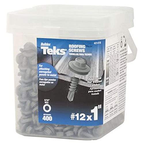Tornillos para techo hexagonal 12 x 1 pulgadas 400 piezas miniatura 1