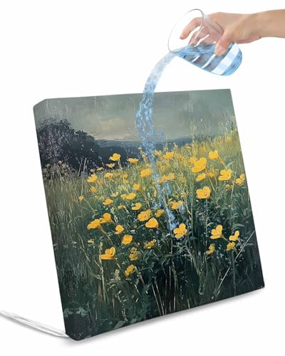 Yellow Spring Floral Outdoor Cushion Chair Cover Set of 4 - Waterproof Couch Seat Covers, Modern Oil Painting Green Botanical Patio Furniture Protector Cushions Slipcovers for Sofa/RV, 24