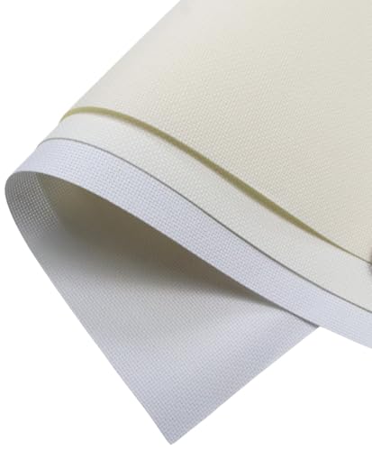 Image of KCS 3 pc of 15 inch x 18 inch(38cmx45cm) 14 Count Cross Stitch Cotton Aida Cloth Needlework Rolled Fabric Box,14CT,White+Antique White+Cream