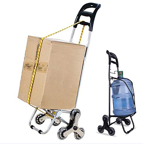 Klappwagen, zusammenklappbarer Einkaufswagen mit 6 Rädern & Lebensmitteltreppensteigwagen & wasserdichtem & Sitzdesign… – Bild 4