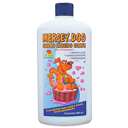 Mercey Shampoo E Condicionador Mersey Dog Neutro Antipulgas Para Cães E Gatos - 500Ml