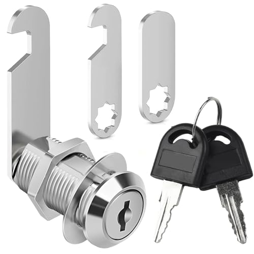 Litensh 30mm Serrure boite aux lettres, serrures à levier, serrure de portes d'armoire de casier, verrous porte de placard avec clés, serrure à came casier...