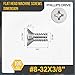 DTGN #8-32x3/8 Flat Head Machine Screws - 100pcs - Good for Furniture and Machinery - 304 Stainless Steel Phillips Machine Screws Bolts - Silver