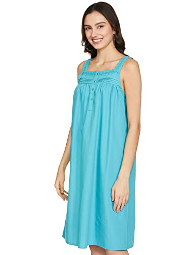 Image of Amazon Brand - Eden & Ivy Women's Cotton Knee Length Sleeveless Nighty